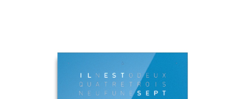 QLOCKTWO Langue: Français